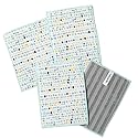 Bright Habits Scrubby Machine Washable Dishcloth Set in Dots Blue, 4 Pack 2 in 1 Non Scratch Reusable Quick Dry Cleaning Cloths Made from Recycled