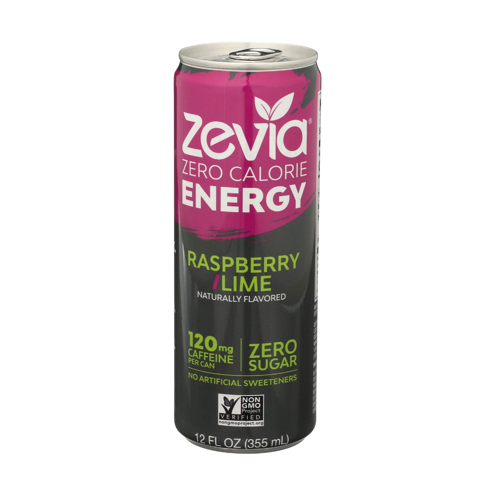 Zevia Raspberry Lime, Energy Drink, 12 Fl Oz Can