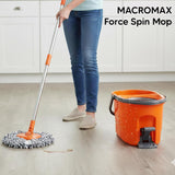 Home Cleaning Kit with Force Spin Mop Microfiber Cloths Sponges Scourers Window Cleaner Supplies Set