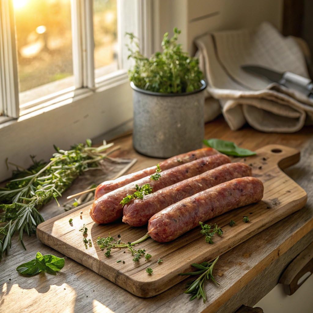 Teton Waters Ranch Breakfast Sausage Links, 100% Grass-Fed Beef, Fully Cooked Breakfast Sausage, Frozen, No Sugar Added, No Nitrites or Nitrates