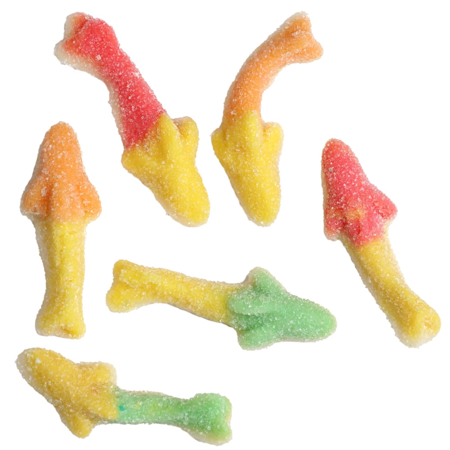 Sour Sugared Gummy Sharks, 1 Pound Bulk Bag, Assorted Gummy Sharks, Sour Gummy Candy, The Hampton Popcorn & Candy Company