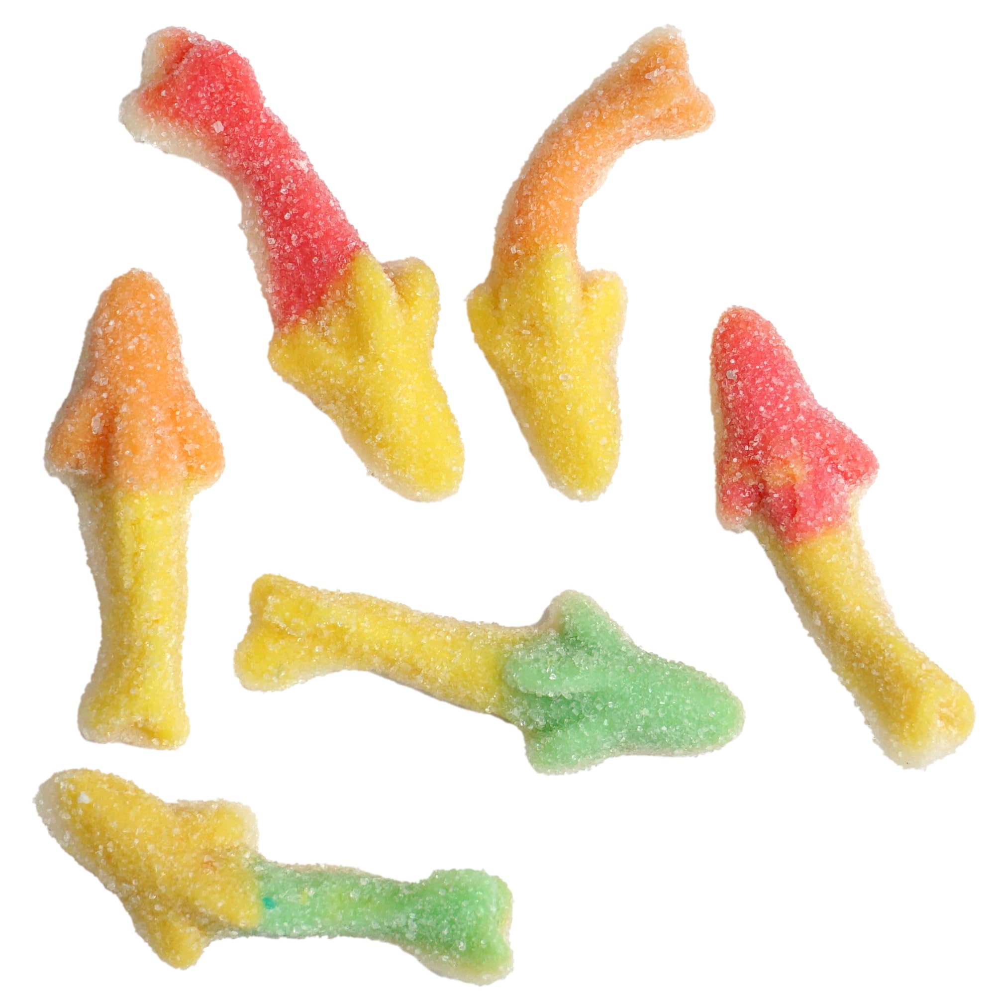Sour Sugared Gummy Sharks, 1 Pound Bulk Bag, Assorted Gummy Sharks, Sour Gummy Candy, The Hampton Popcorn & Candy Company