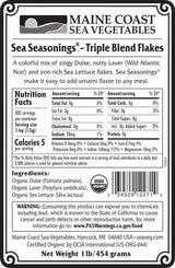 Triple Blend Flakes - Sea Seasoning Bulk - Organic Seaweed - 1 Pound