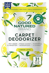 Good Natured Brand | Carpet Deodorizer & Freshener Powder | 31 oz Pet Odor Eliminator for Strong Odor & Pet Urine | Fresh Natural Lemon Scent | Safe
