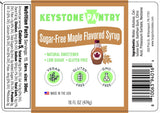 Keystone Pantry Sugar Free Maple Flavored Syrup - 1 Pint Bottle - Low Carb, GMO and Gluten Free, Kosher - Keto Syrup for Pancakes and Waffles - Rich