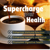 Mushroom Coffee 16 Single Serve Capsules. Medium Roast with Lions Mane and Chaga Mushrooms. Vitamins for Focus, and Gut Health, and Immune Health