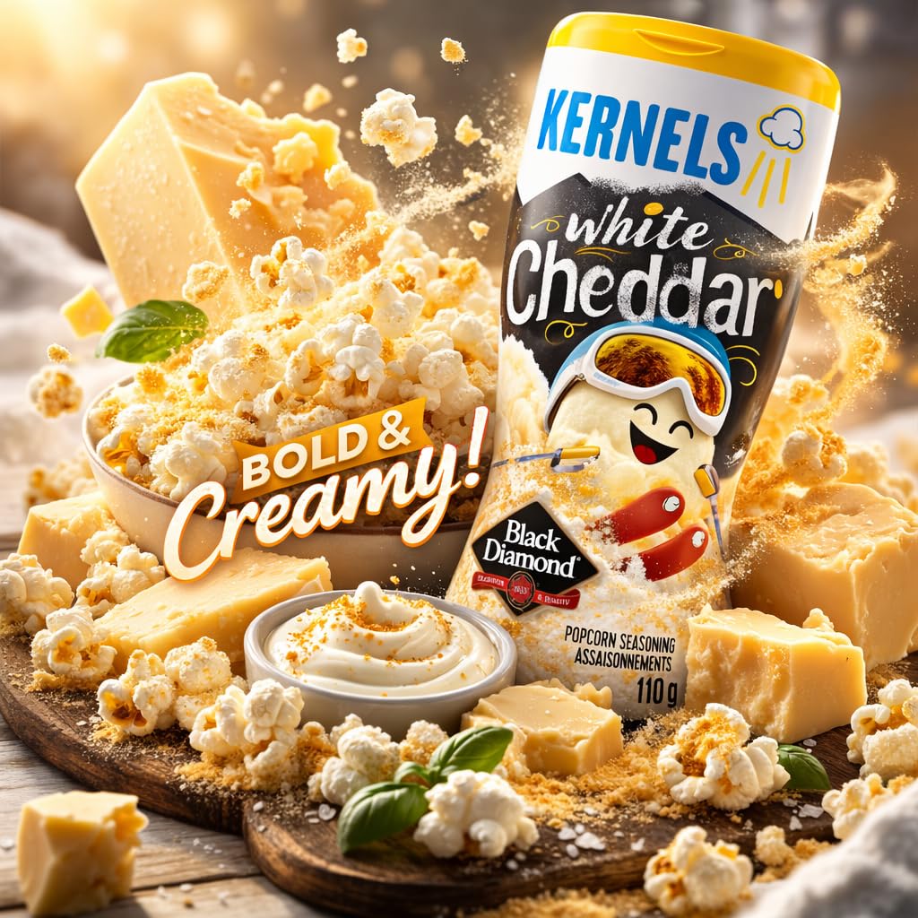 Kernels Popcorn Seasoning White Cheddar 110g Imported from Canada