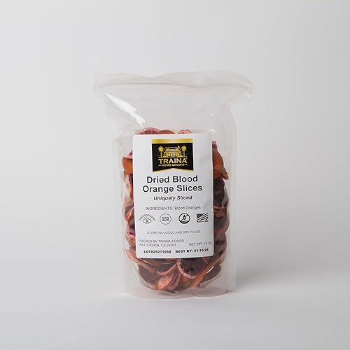 Traina Home Grown Blood Orange Slices - Non GMO, Gluten Free, Kosher, Value Size (10 oz) (Blood Orange)