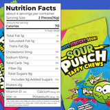 Sour Punch Taffy Candy Chews - 25 oz Bag (Pack of 1) - (Strawberry, Blue Raspberry, Green Apple) - Individually Wrapped Chewy Candy - Fun Sour Chewy