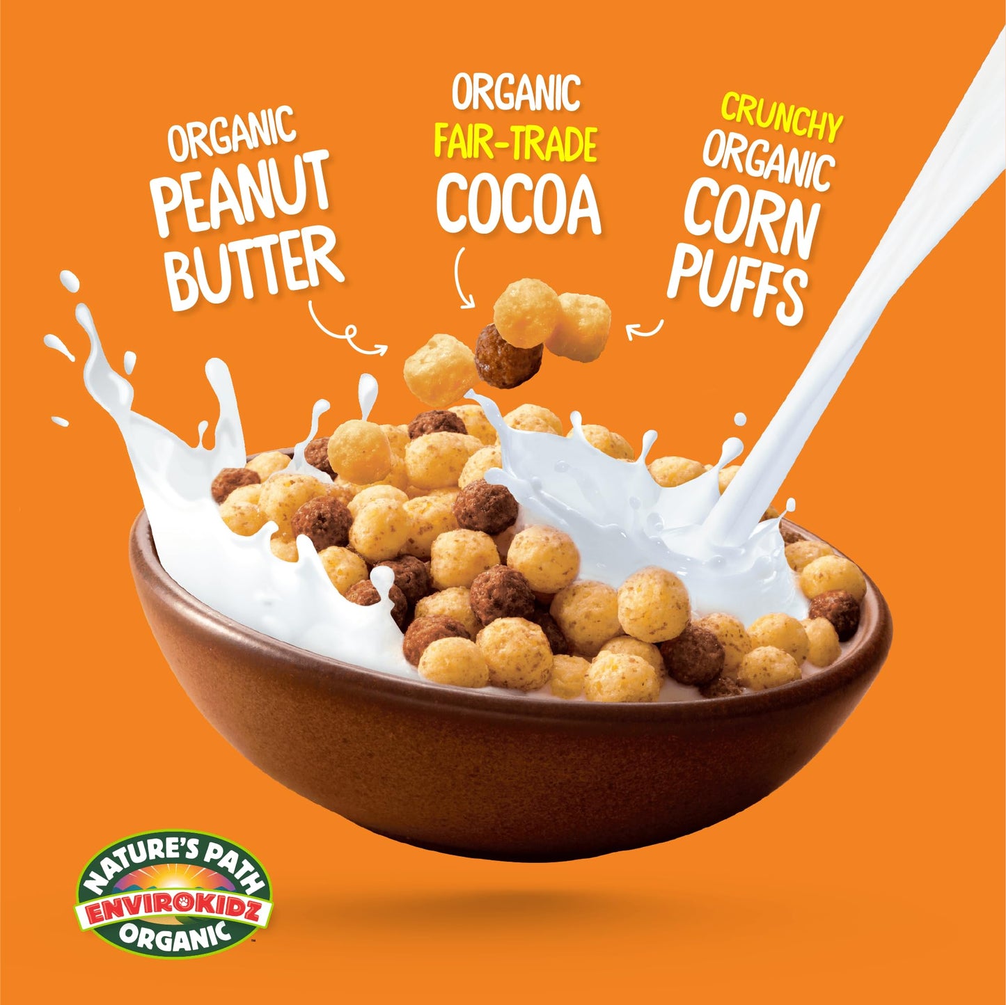 EnviroKidz Organic Leapin' Lemurs Cereal, 10 oz (Pack of 1), Peanut Butter & Chocolate, Gluten Free, Fair Trade, by Nature's Path