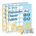 Dishwasher Cleaner Tablets Deodorizer-48 Pack Deep Cleaning Dish Washer Descaler Freshener-Grime Limescale Heavy Duty Grease Odor Smell Remover-for