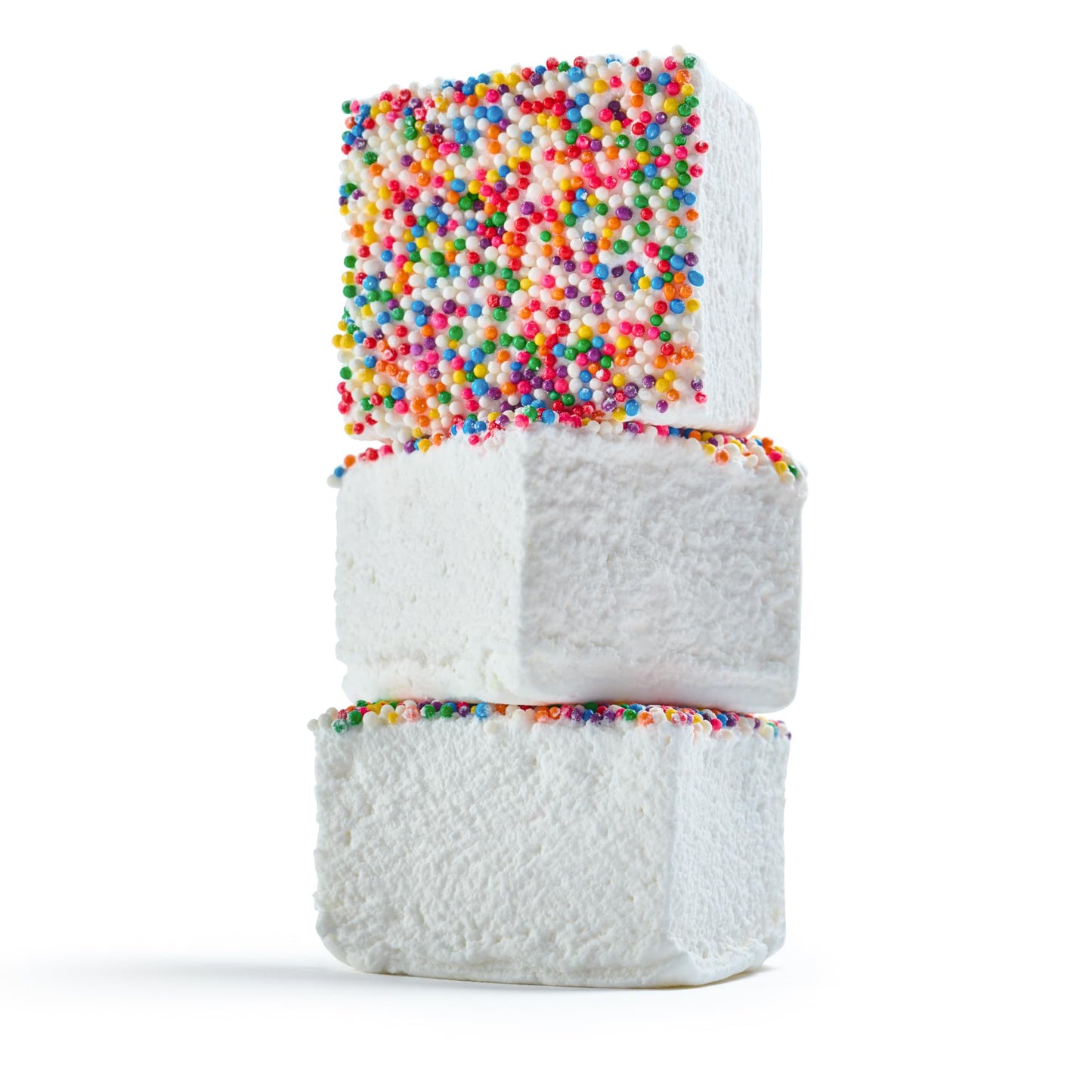 The Marshmallow Shop Birthday Cake Gourmet Marshmallows (6 Count) - Handcrafted Cake Batter Marshmallows with Sprinkles, Artisanal Candy Treat