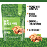 Herbaila Brazil Nuts Raw, 2lb. Brazilian Nuts, Raw Brazil Nuts Unsalted, Shelled Brazil Nuts Whole, Fresh Brazil Nuts Brazilian, All Natural, Non-GMO