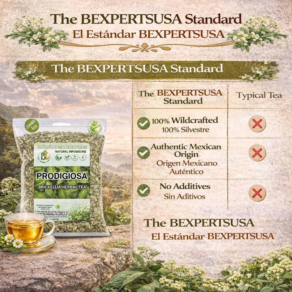 Prodigiosa Herbal Tea - 4 oz (113g) - 100% Natural Mexican Herb - Wildcrafted Brickellia - Vegan, Non-GMO - Loose Leaf Herbal Infusion - by