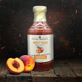 Gourmet Warehouse Small Batch Smoky Peach BBQ Sauce Made With Natural Ingredients Gluten Free No HFCS Tangy Barbecue 16 Oz (Pack of 1)