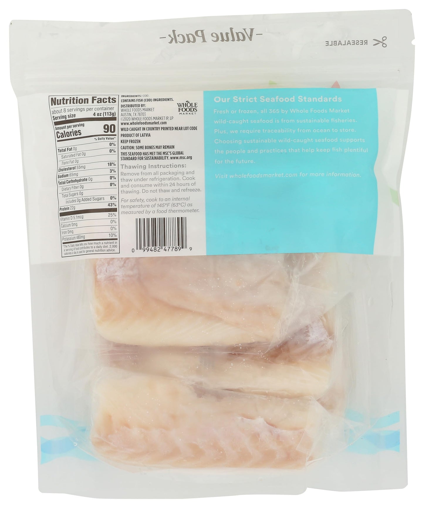 365 by Whole Foods Market Cod Fillet, 32 OZ