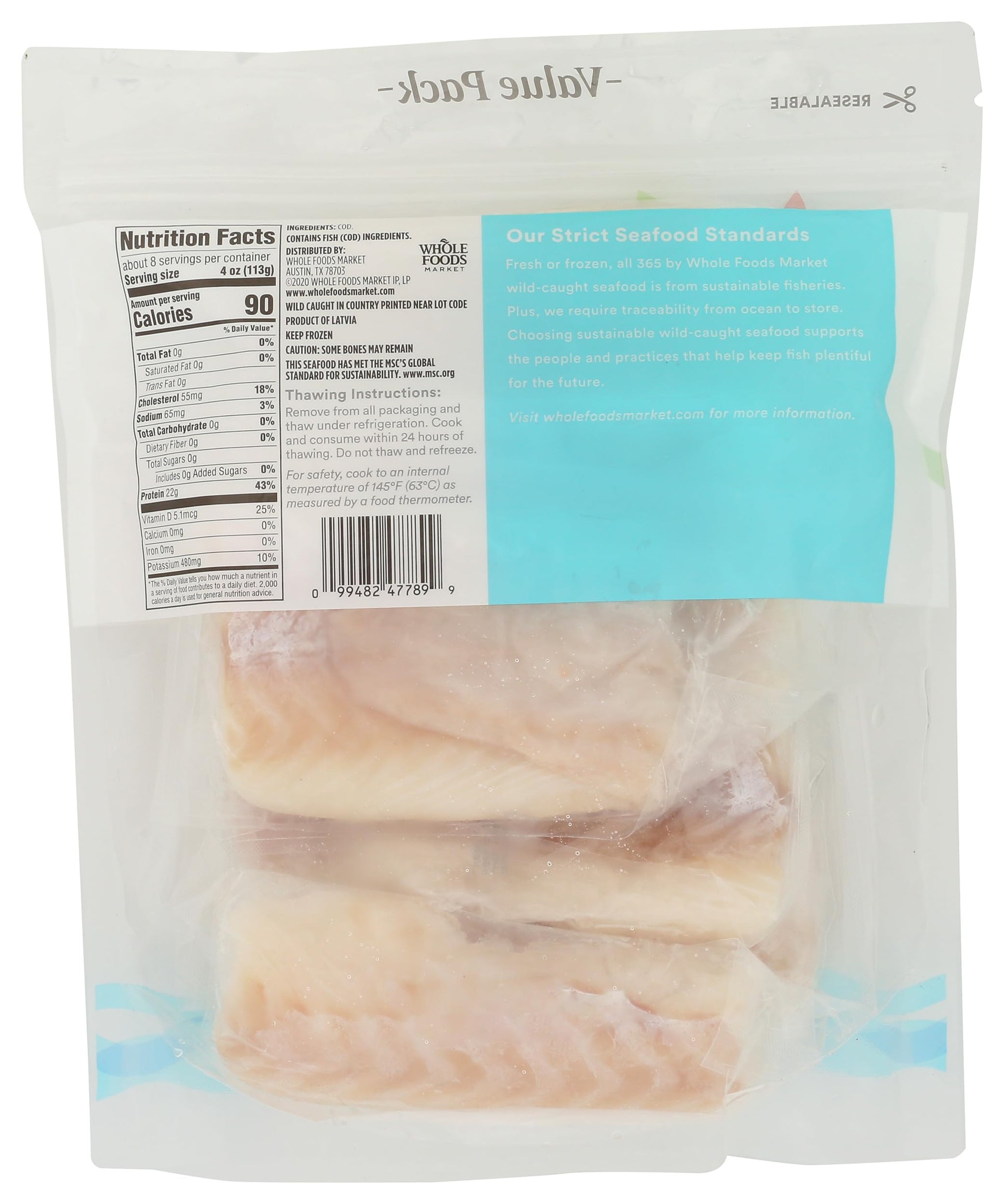 365 by Whole Foods Market Cod Fillet, 32 OZ