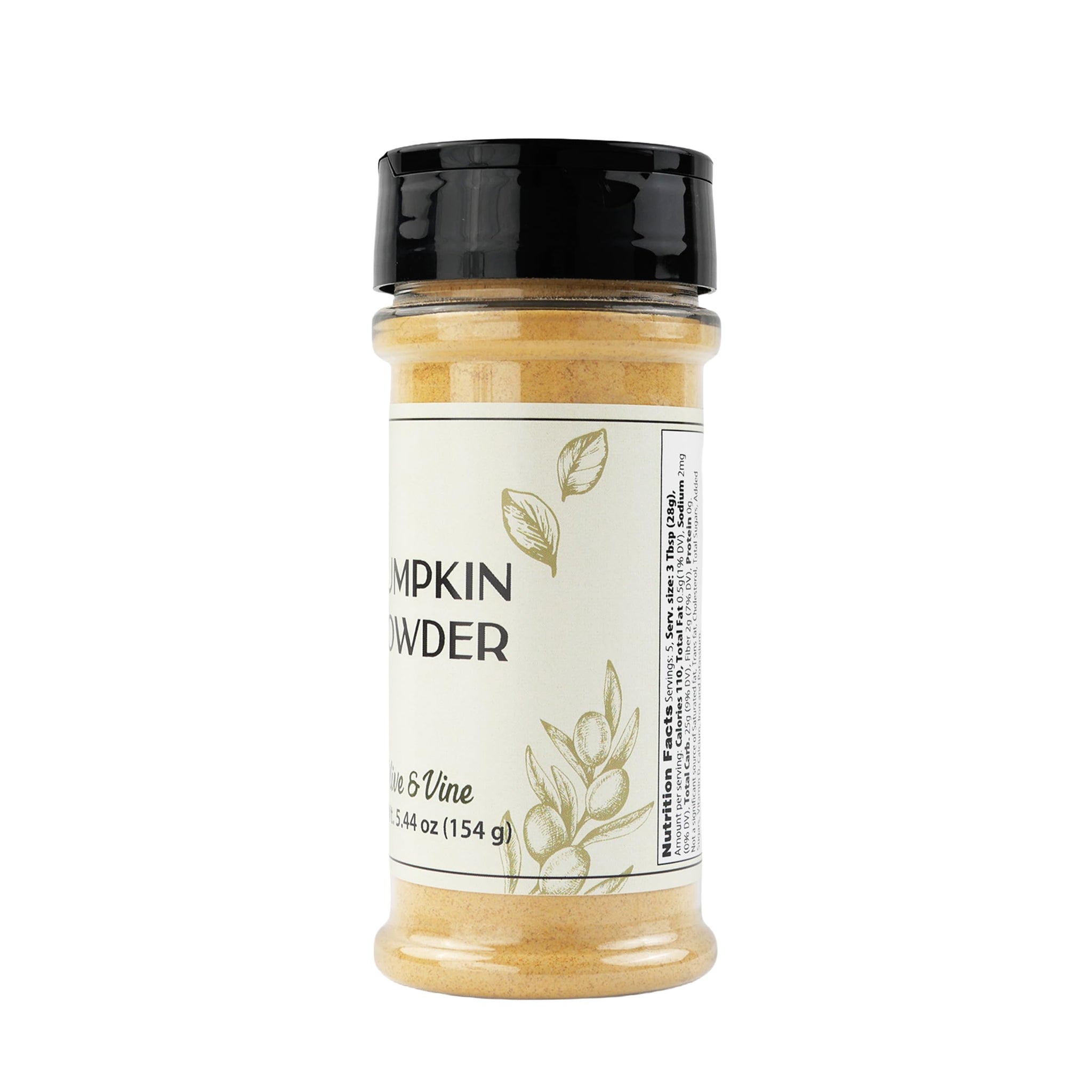 Olive & Vine Pumpkin Powder, Subtle Sweetness, For Baking & Smoothies, Rich Tradition, Authentic Taste, For Global Recipes (5.44 Ounce)
