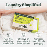 Roobi Laundry Detergent Sheets. Up to 128 Loads, Liquidless Detergent. Carbon Neutral, 100% Vegan & Sustainable Linen Breeze Scent.