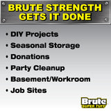 Brute Super Tuff Heavy Duty 2.2 MIL Contractor Bags, Extra Large Trash Bags, Twist Tie Closure, Black, 55 Gallon, 15 Count