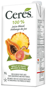 Ceres 100% All Natural Pure Fruit Juice Blend, Medley of Fruits - Gluten Free, Rich in Vitamin C, No Added Sugar or Preservatives, Cholesterol Free