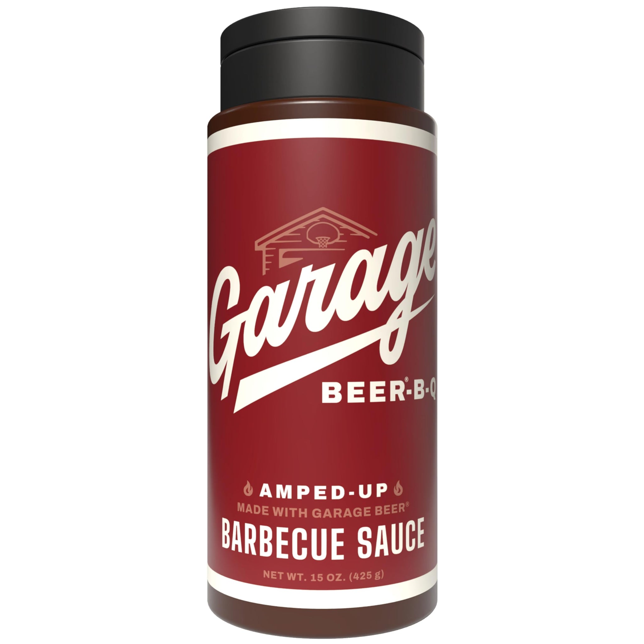 Rufus Teague Official Garage Beer BBQ Sauce Gift, Amped-Up, 15.2oz, 1-Pack