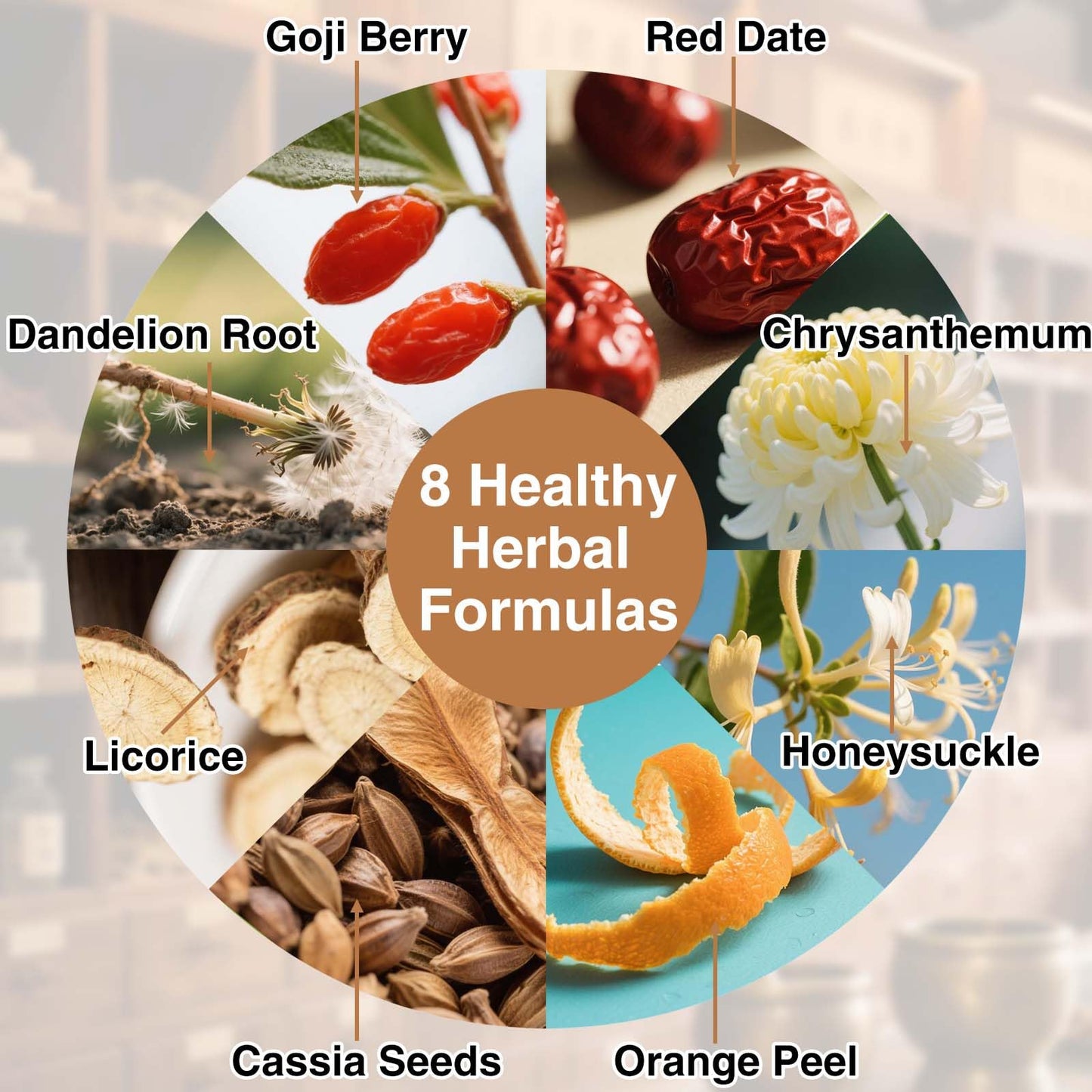 Premium Kidney and Liver Detox Tea - 8 Herbal Blend with Dandelion, Goji Berry, Jujube, Licorice Root & Chrysanthemum - Caffeine & Sugar Free - 20