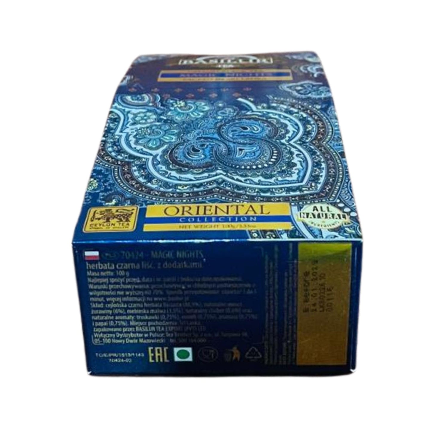 Basilur | "Magic Nights " Oriental Collection | Black Leaf Tea with cranberry and cornflower | 100g (3.52oz.) Per Pack