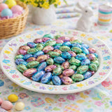 Milk Chocolate Eggs - 1 lb Bulk Gift Bag - Individually Wrapped Pastel Foil & Candy Coated Spring Treats - Perfect for Easter Baskets