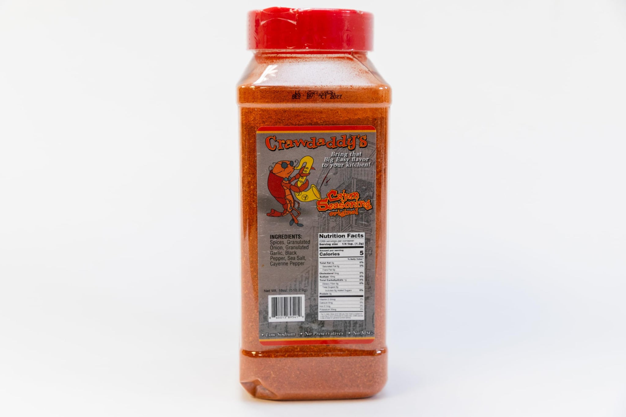 Crawdaddy's Bayou Blend Cajun Seasoning - Visalia's Authentic Louisiana Flavor, All-Purpose Spice Rub for Seafood, Chicken, Gumbo & More - 18 oz Jar