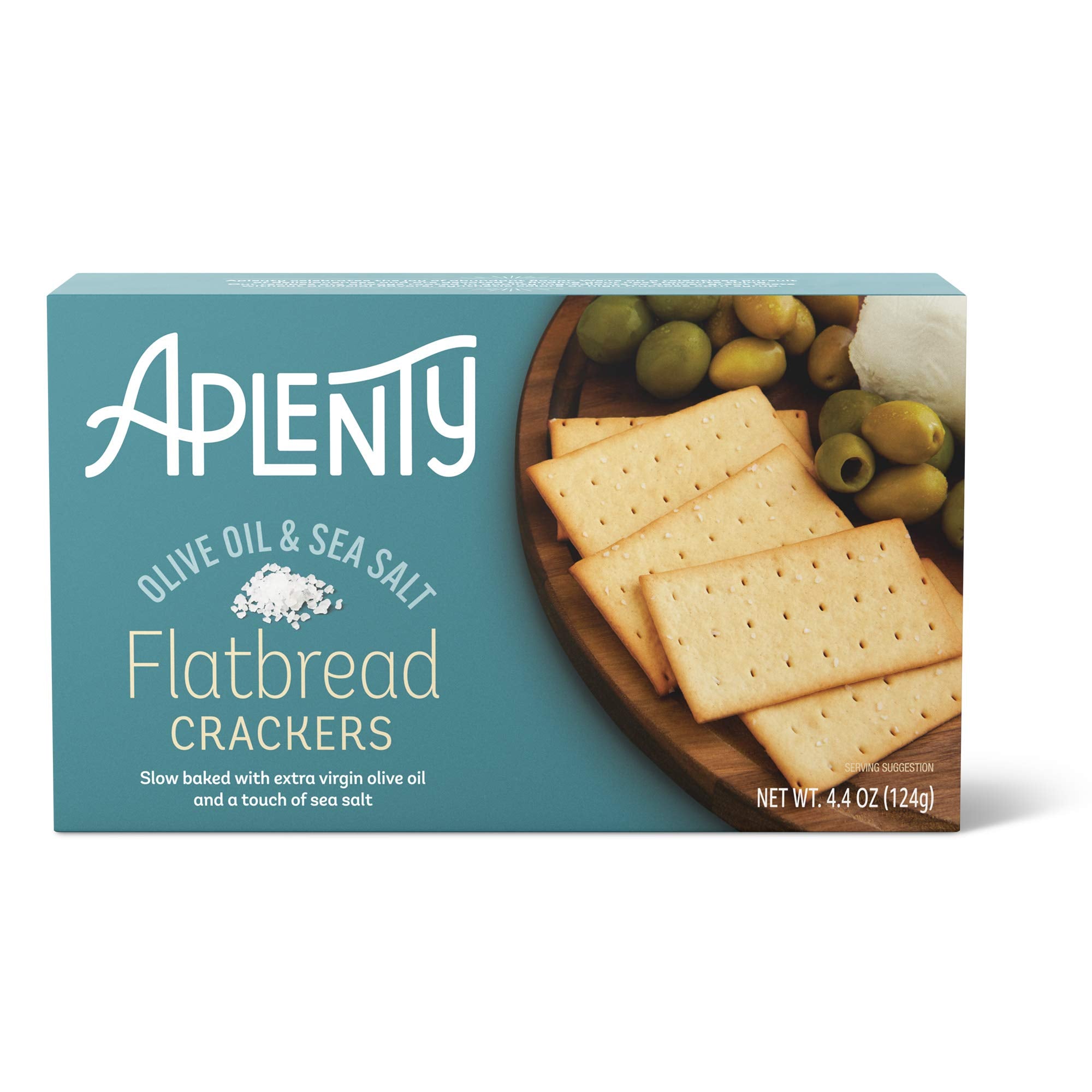 Aplenty, Olive Oil & Sea Salt Flatbread Crackers, 4.4 oz