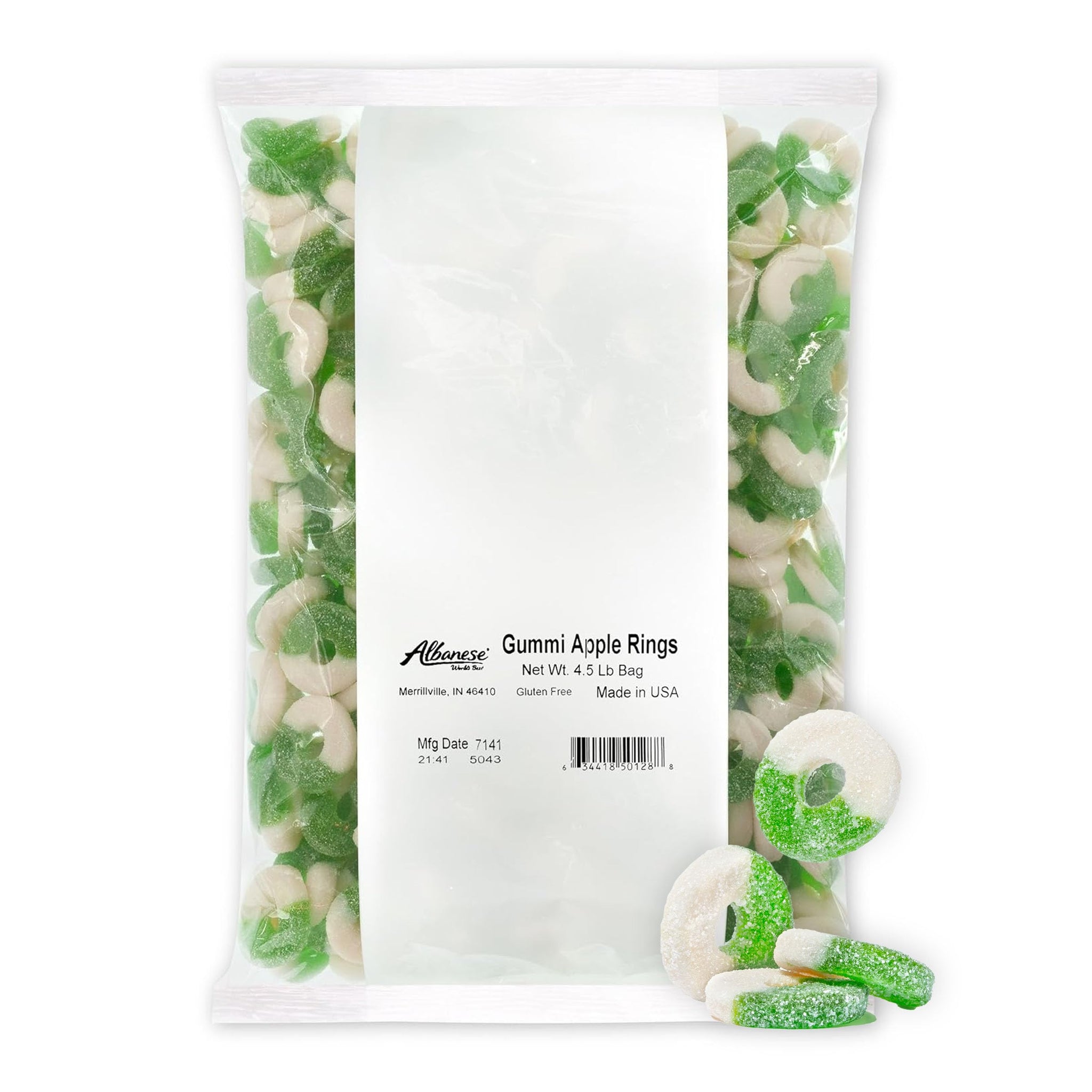 Albanese Candy, Gummi Apple Rings, 4.5-pound Bag