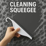 Mini Shower Squeegee for Glass Doors - Small Handy Bathroom, Countertop & Window Cleaner with Rubber Blade and Hook for Tile Walls, Mirrors, Kitchen