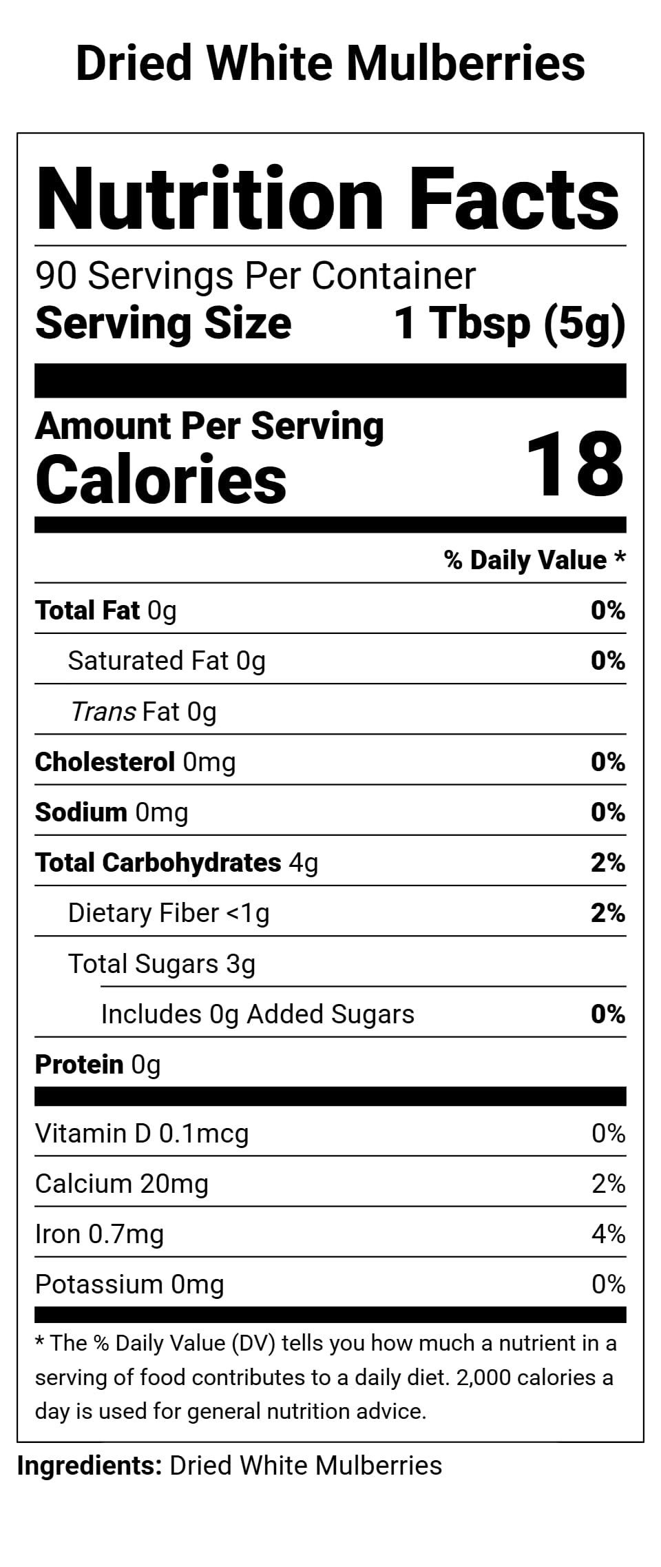 Terrasoul Superfoods Organic Sun-dried White Mulberries, 16 Oz, Sweet Superfood Snacking, Smoothie Booster, and Nutrient-Packed Yogurt Topping