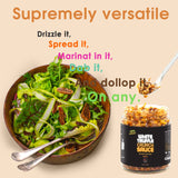 SAUCE UP Trio-Nut Crunch Sauce with White Truffle | Crunchy Roasted Almonds, Peanuts & Sunflower Seeds | Nutty, Bold & Umami-Rich Truffle Flavor |