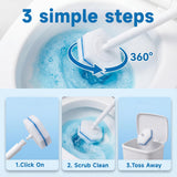 AZENTIX 50PCS Toilet Wand Refills - Compatible with Clorox Toilet Wand, Bathroom Bowl Cleaners, Disposable Brush Replacement Head Scrubbers, Scrubbing