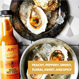 AR's Peach Hot Sauce - Made with Habanero Peppers & Real Peaches, All Natural, No Additives, No Preservatives - 5 Ounce (Pack of 1)