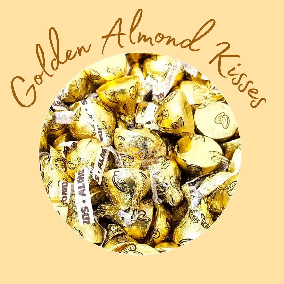 Candykrave Hershey'ss Cristmas Almond Kisses Milk Chocolate candy - (2LB 180 pcs) - Bulk chocolate Silver Foil Candy variety pack - Delicious Treats