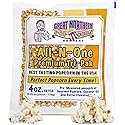 4oz Popcorn Machine Popcorn Packets - Pre-Measured, Movie Theater Style, All in One Gourmet Pop Corn Kernels for Popping with Butter Flavored Salt