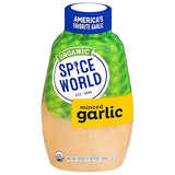 Spice World Squeezable Organic Minced Garlic - Value 20oz Container, USDA Certified Organic Garlic with Non-GMO Ingredients - Ready-to-Use Seasonings