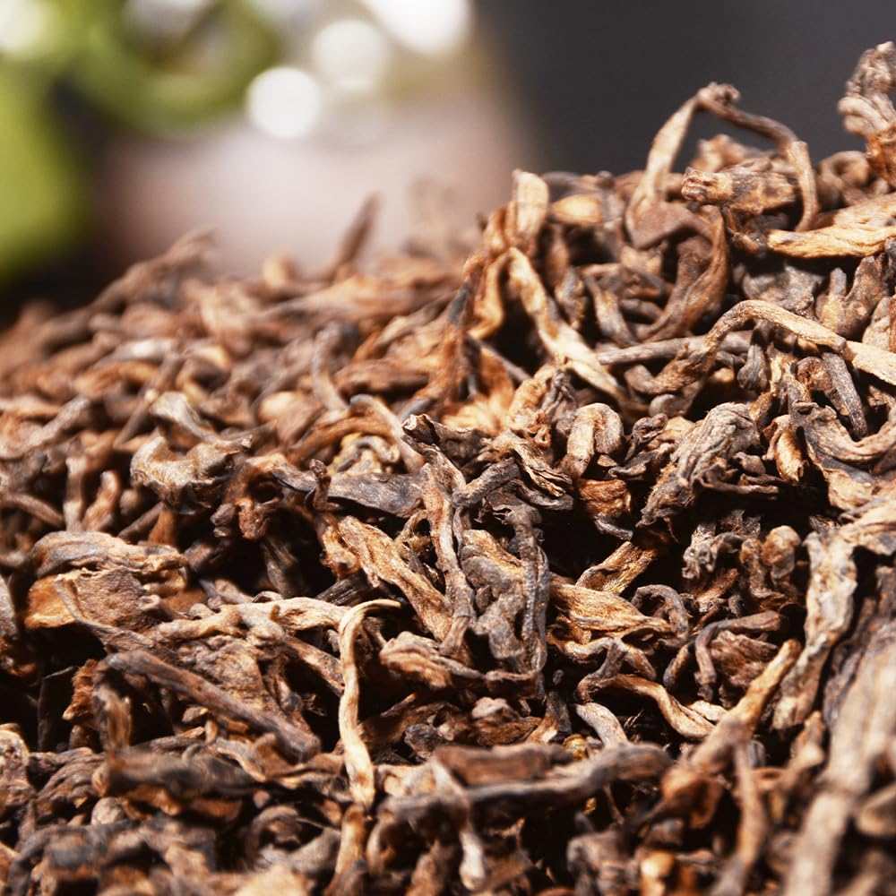 SANRAN Puerh Tea Loose Leaf, Aged Fermented Yunnan Black Puer Tea Bulk, 8.82 Ounce