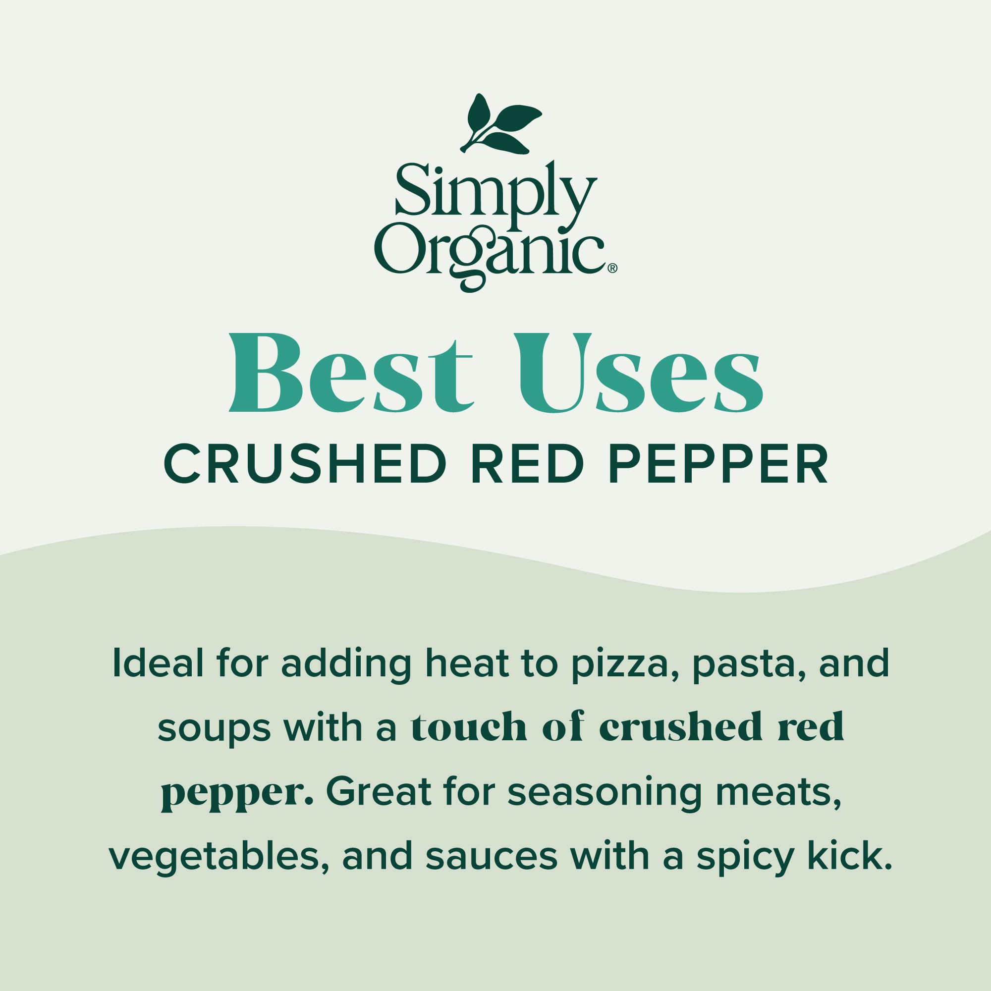 Simply Organic Crushed Red Pepper, Certified Organic | 1.59 oz | Capsicum annuum L.
