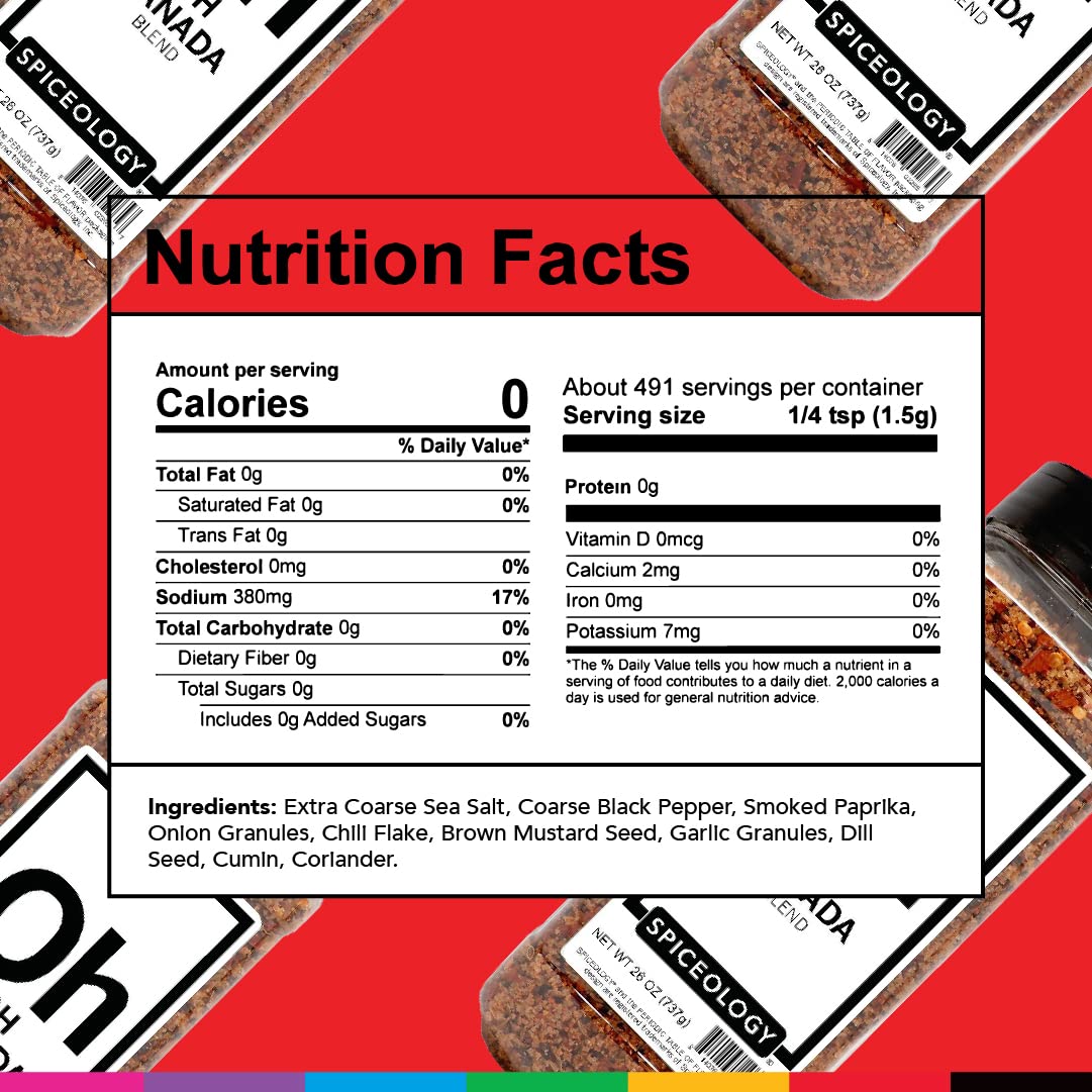 Spiceology - Oh Canada Steak Seasoning - All-Purpose BBQ Rubs, Spice Blends and Seasonings - Use on: Chicken, Pork, Steak, Bacon, Lamb, Burgers,