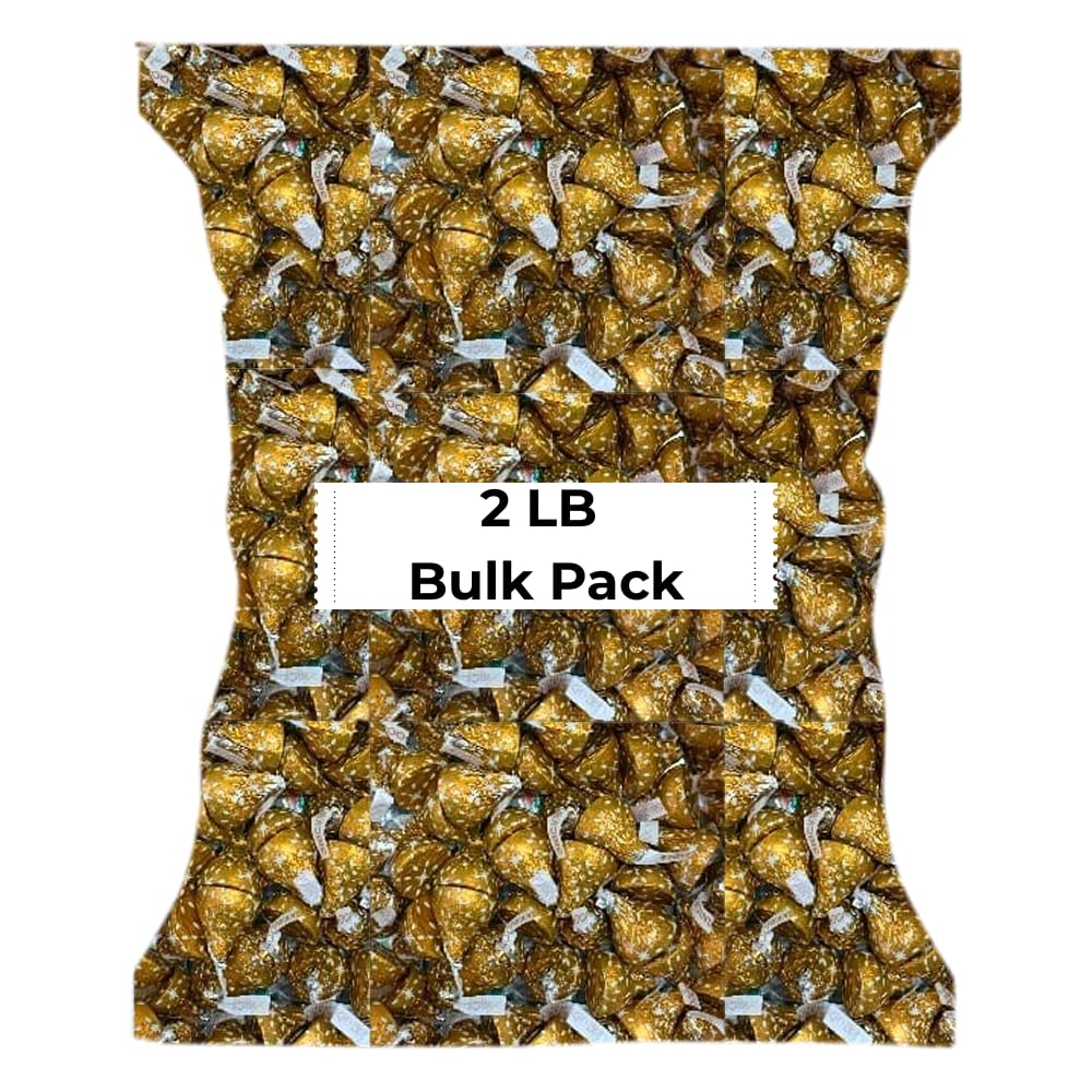 Candykrave Hershey'ss Snickerdoodle kisses Milk Chocolate candy - (2LB 180 pcs) - Bulk chocolate Silver Foil Candy variety pack - Delicious Treats