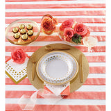 Creative Converting Disposable Sparkle and Shine Gold Paper Lunch Napkins, Party Supplies, 6.5" x 6.5", White & Gold, 16ct
