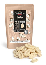 Valrhona Premium French Baking Creamy White Chocolate Discs (Feves) IVOIRE 35% Cacao. Easy Melt and Tempering. Hints of Vanilla & Warm Milk. For Sauces, Mousses, Frostings and Candies 250g (Pack of 1)