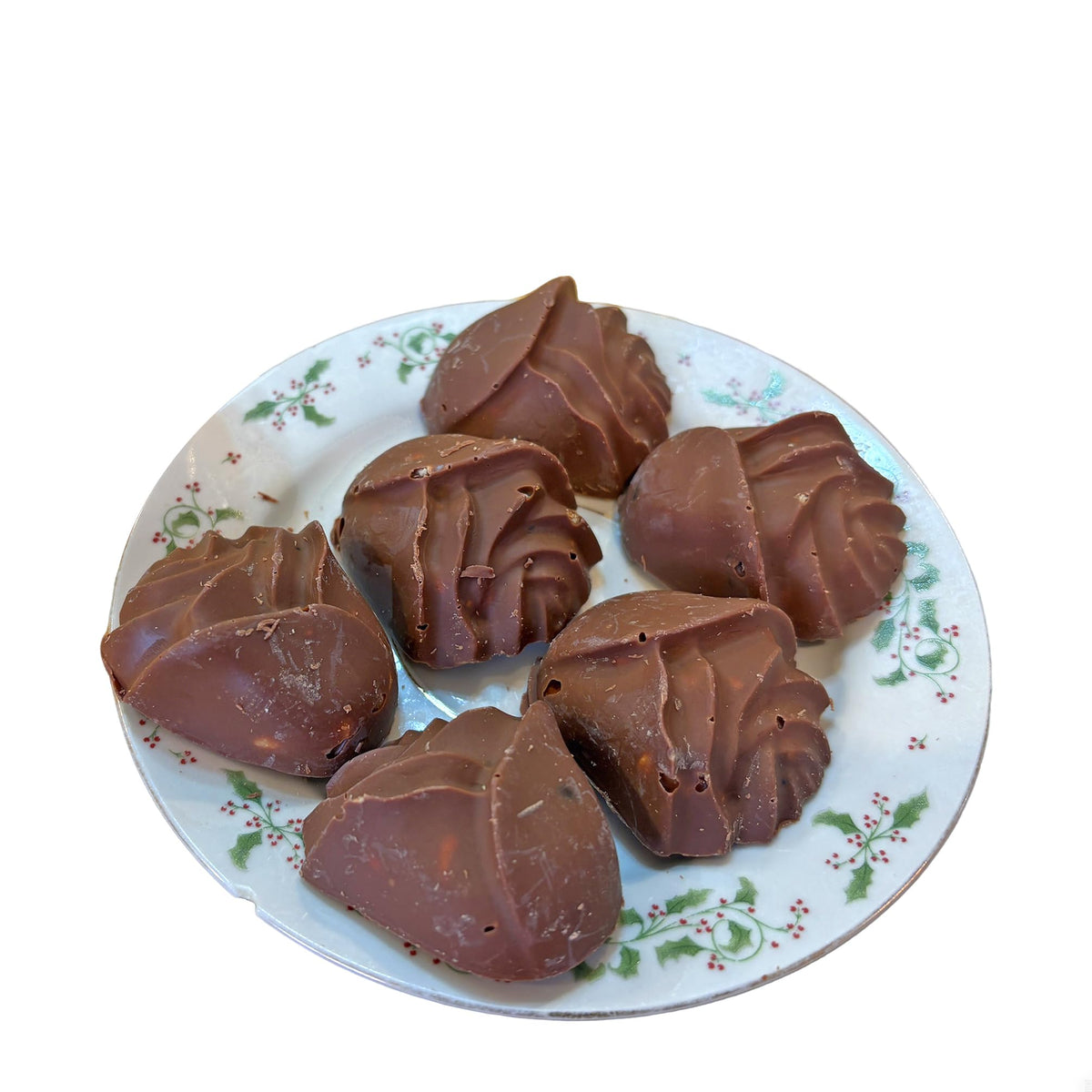 Chocolate Gourmet Homemade Snack 6-Piece 4.7 oz Large Rose Shape with Nuts