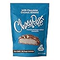 ChocoRite Milk Chocolate Coconut Almond | No Added Sugar | Gluten Free, Soy Free, Non-GMO | No Sugar Alcohols | Pack of 6 Pouches