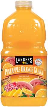 Langers Juice Cocktail, Pineapple Orange Guava, 64 Fluid Ounce