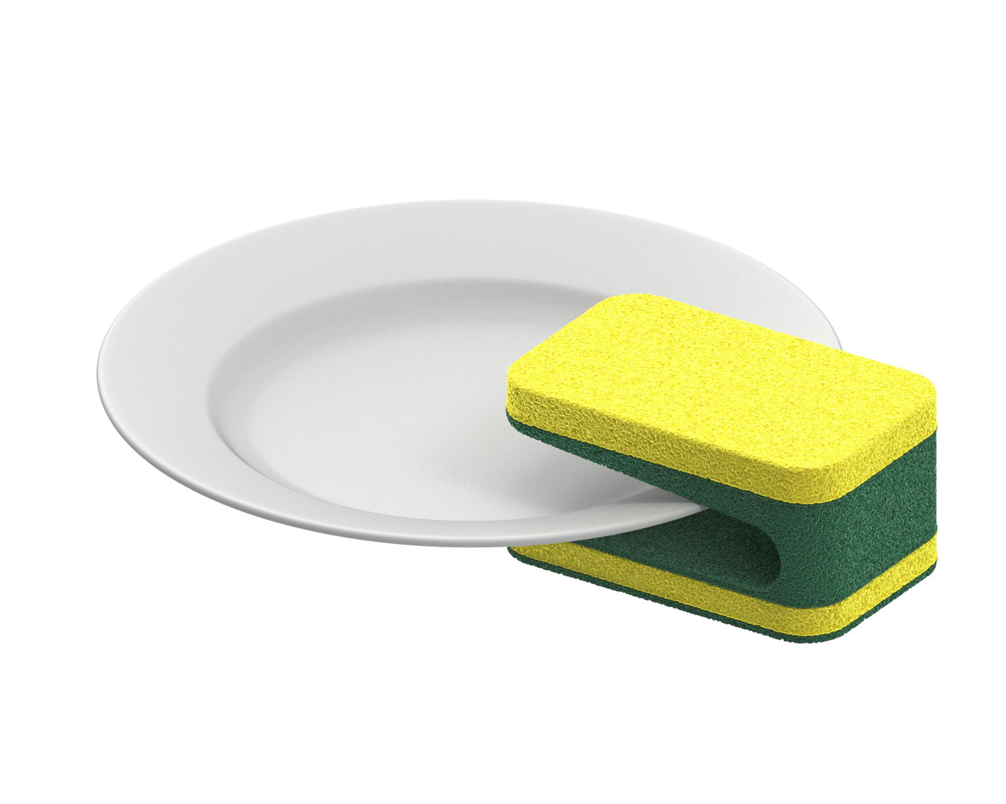 Dish Buddie Kitchen Sponge for Washing Dishes 2X Faster. Easy Grip. Dish Sponges Wash Both Sides of Dishes Simultaneously Safely Wash Knives. (8